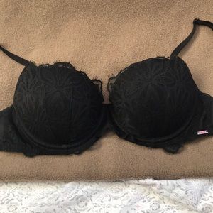 Black Lace PINK Bra